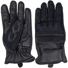 Vance VL480B Denim & Leather Motorcycle Gloves (Black) with Mobile Phone Touchscreen - main