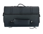 Vance Premium PVC Motorcycle Tail Bag | Durable Travel Storage Bag with Quick-Release Straps & Side Pockets - Back View