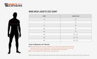 Advanced Vance VL1622HG Mens All Weather Season CE Armor Mesh Motorcycle Jacket - SizeChart