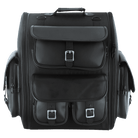 Vance VS1349B Black Large Deluxe Motorcycle Luggage Travel Touring Sissy Bar Bag - Main Bag