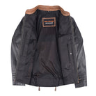 High Mileage HML639 Womens Black and Brown Vintage Style Lady Biker Concealed Carry Motorcycle Riding Jacket - Open View