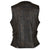 HML1037DB Ladies Distressed Brown Vest with Buckles